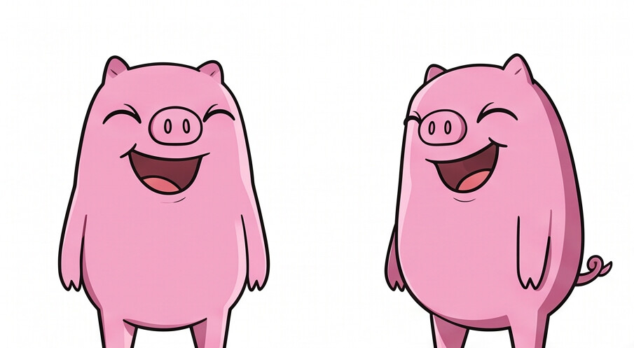 Ham smiling contentedly.