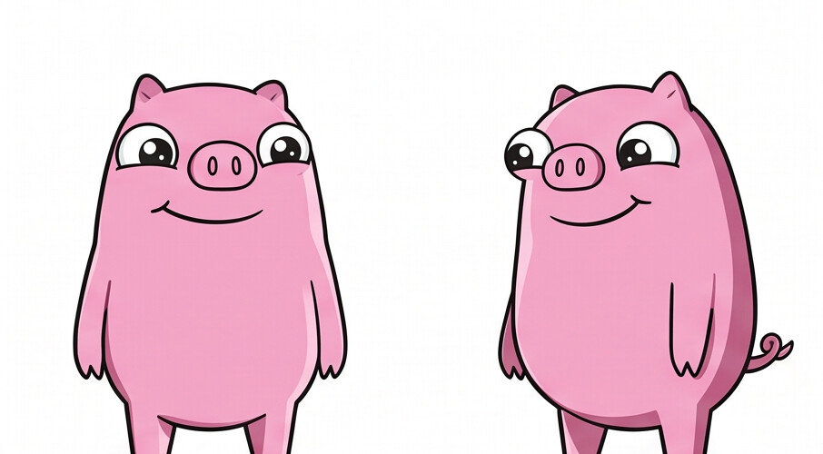 Ham laughing with a wide open mouth.